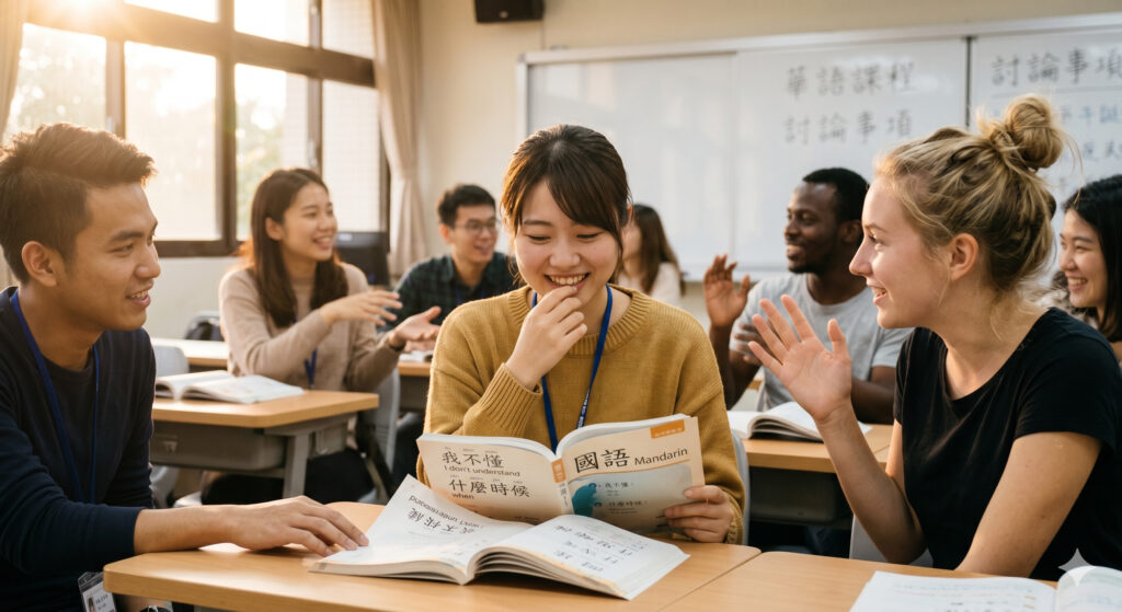 台湾留学 英語 できない